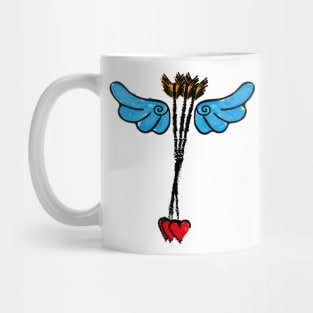 Rustic Cupid Love wings and Arrows Mug